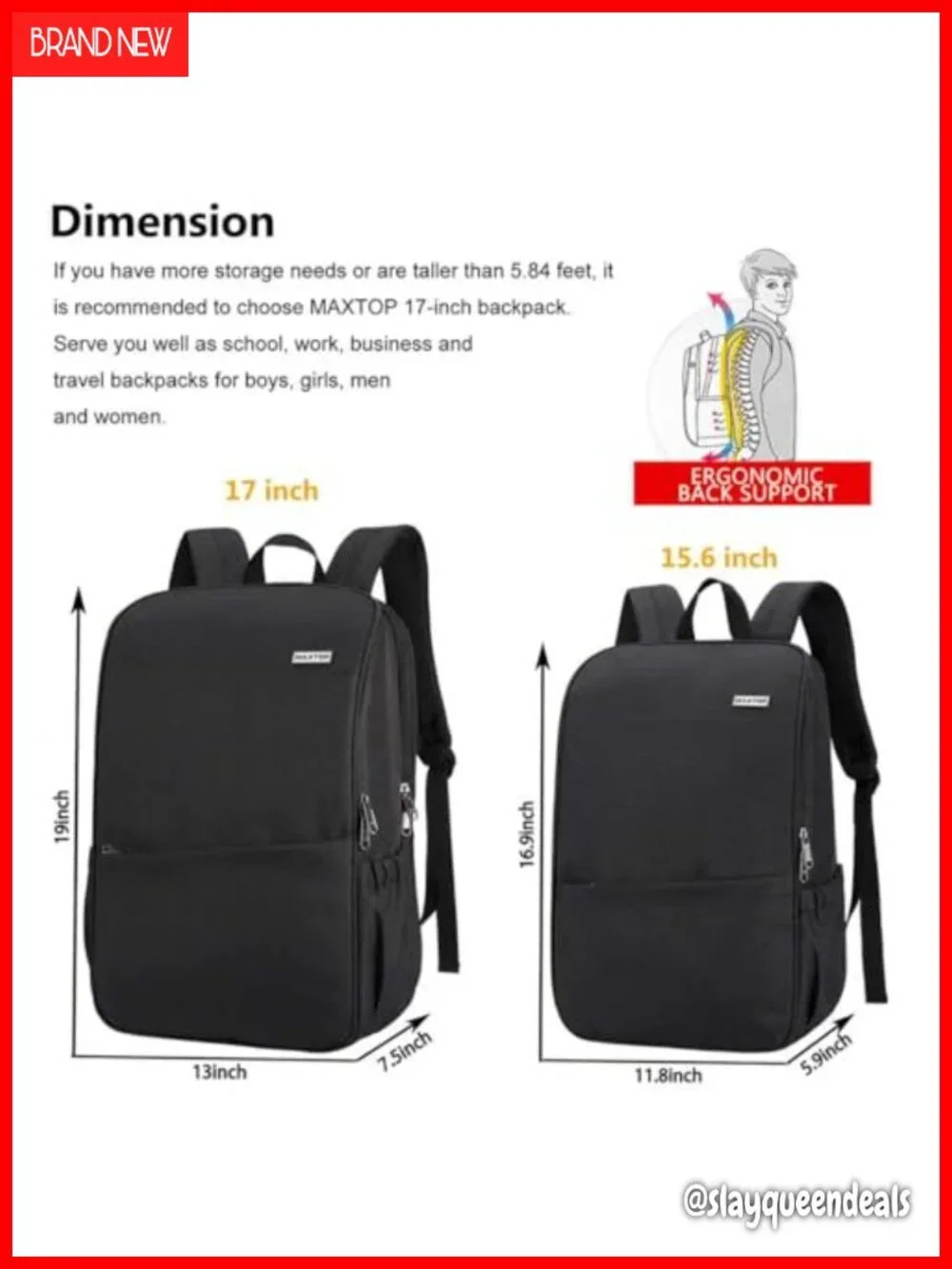 Water Resistant Laptop Backpack Anti Theft Business Travel Bookbag Fits 15.6